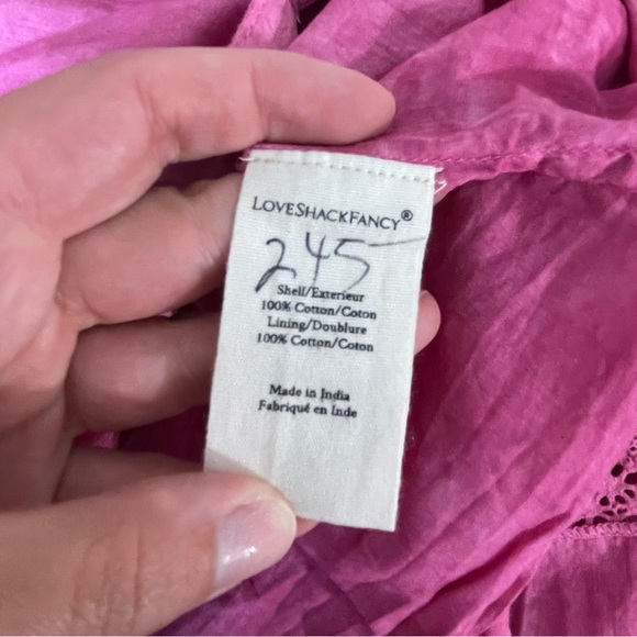 NWOT LOVESHACKFANCY Edie Dress Magenta Pink Tie Dye Lace Maxi Dress - Picture 12 of 15